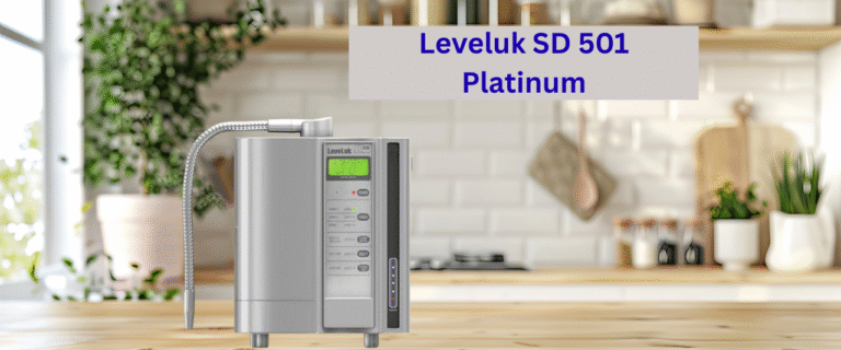 Leveluk SD 501 platinum water ionizer machine in a home kitchen